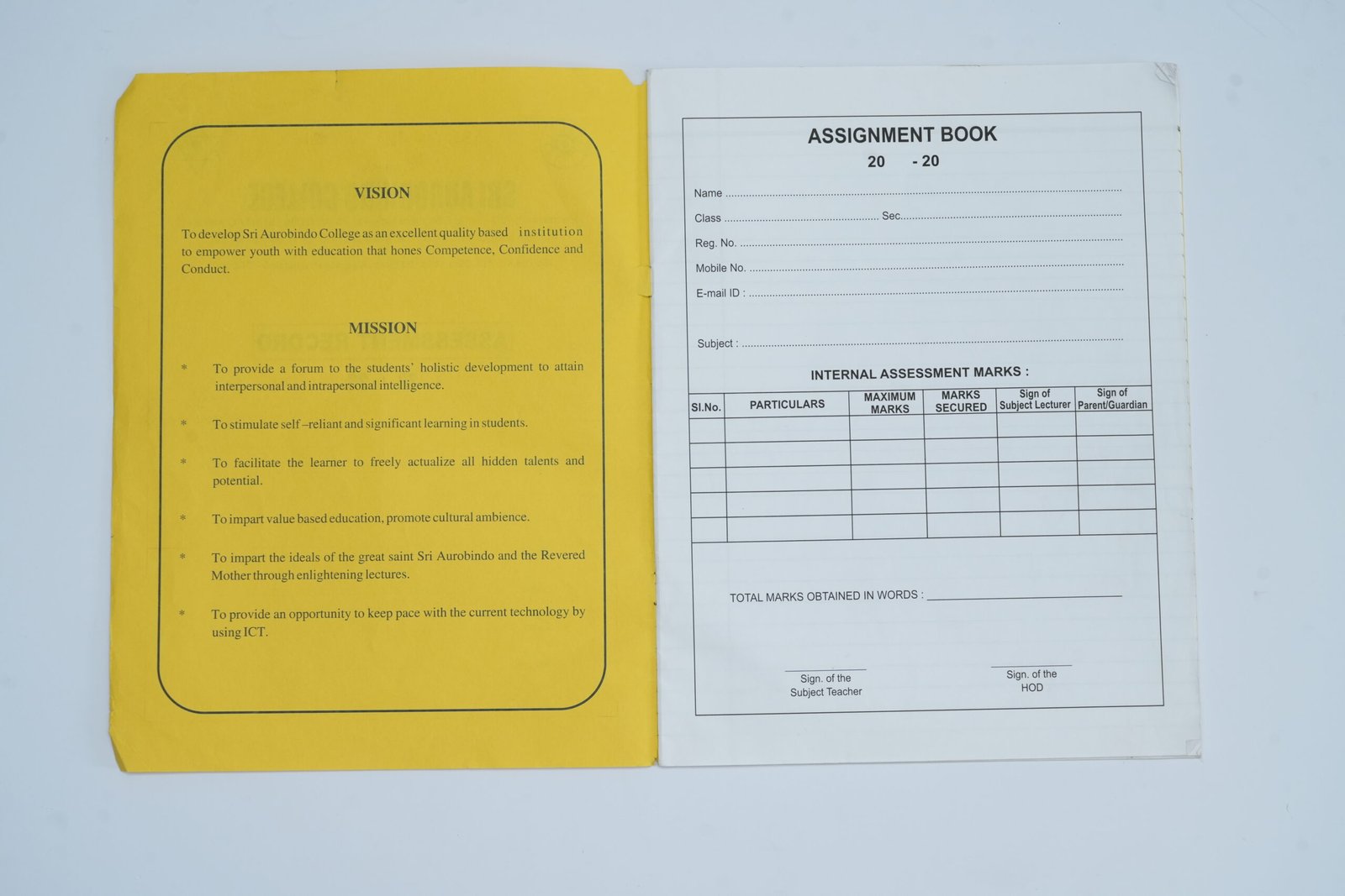 Assignment books Printing
